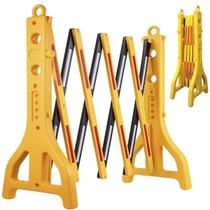 Barreira Pantografica Retratil Grade Safonada Estrada Obra Rodovia Segurança Aviso Manutençao Sinalizaçao Transito