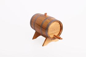 Barril de 3 litros horizontal na madeira de amburana (cerejeira)