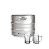 Barril De Chopp Inox 20 Litros Euro Novo C/ Sifão e Válvula