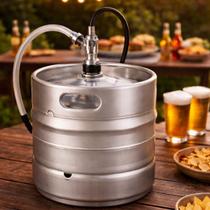 Barril de Chopp Inox 30 Litros Euro Carbonatado Com Válvula S e Sifão Vazio Comércio