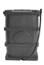 Barril de chuva FCMP Outdoor Slim Line 170 L, grão de madeira, 45 galões Barril de chuva FCMP Outdoor Slim Line 170 L, grão de madeira, 45 galões