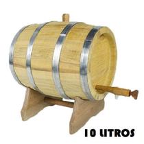 Barril de Madeira Amburana / Umburana Natural - Aro Inox (10 Litros)