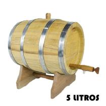 Barril de Madeira Amburana / Umburana Natural com Aro Inox - 5 Litros Barril de Madeira Amburana / Umburana Natural com Aro Inox - 5 Litros