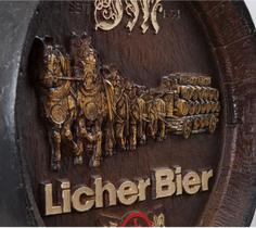 Barril de parede - Decoração - Licher Cavalos Cerveja