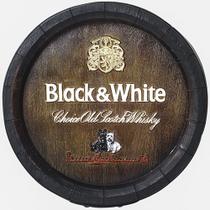 Barril de parede Fibra KG Decoração - Black White Whisky