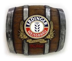 Barril Horizontal em fibra decorativo - Erdinger Cerveja