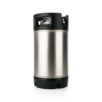 Barril Postmix Growler 9,5 Litros Ball Lock Alças e Base Emborrachadas Inox 304 Passivado