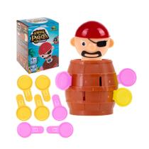 Barril Pula Pirata Brinquedo Pequeno 10cm Infantil