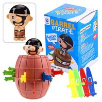 Barril Pula Pirata Jogo De Mesa Brinquedo Infantil Divertido