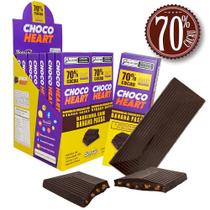 Barrinha de Chocolate 70% Cacau com Banana Passa 16 Unidades Borússia Chocolates