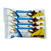 Barrinha de Fruta Famoso Banana com Chocolate sem Adição de Açúcar 21g Kit com quatro unidades