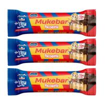 Barrinha Muke Paçoquita 15g de Proteína Kit 3 Energia Rápida 60g +Mu