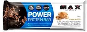Barrinha Power Protein Bar 90 g Sabor Peanut Butter(Pasta de Amendoim)com 8 unidades- Max Titanium