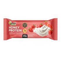 Barrinha Proteína com mel Honey Proteica 45g Sabor Morango com Chantilly Sem Glúten Com Mel Energia e Proteína