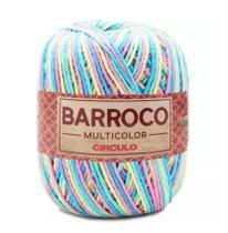 Barroco Multicolor 4/6 200g Cor 9534 Unicórnio - Fio de Algodão para Crochê e Tricô