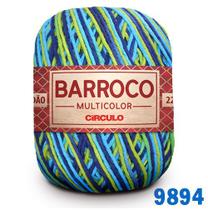 Barroco Multicolor Premium 4/6 200g Cor 9894 Pavão - Barbante de Algodão Mercerizado