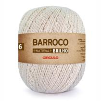 Barroco Natural Brilho Prata 433m Croche Natural Nº6 400g
