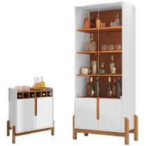Barzinho 2 Portas 50522 Cristaleira Sala 50519 Branco Cedro