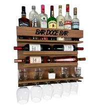 Barzinho Adega Parede - Bar Doce Bar - 60 x 51 Imbuia