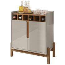 Barzinho Com 2 Portas e Adega Para Sala de Jantar 50522 Off White Cedro DCASA Barzinho Com 2 Portas e Adega Para Sala de Jantar 50522 Off White Cedro DCASA