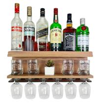 Barzinho de Parede - 54X26 com Porta Taças - Imbuia Barzinho de Parede - 54X26 com Porta Taças - Imbuia