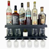 Barzinho De Parede Bar Com Porta Taças Suspenso em Mdf Laminado Porta Copos Diversos Modelos Modelos:Barzinho 49x26 Cor