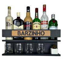 Barzinho de Parede Suspenso frase Barzinho tamanho 54 x 26 cor Preto Fosco presente criativo Barzinho de Parede Suspenso frase Barzinho tamanho 54 x 26 cor Preto Fosco presente criativo