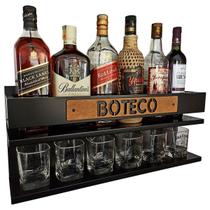 Barzinho para Sala Barzinho de Parede - Boteco - Preto Fosco