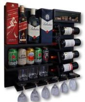 Barzinho Prateleira Suspensa Bebidas Para Sala Área Gourmet