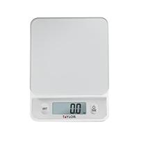 Báscula de Cocina con Tapa de Cristal Taylor, Control Táctil, 5 kg, Plata