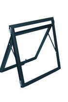 Basculante para banheiro 60 x 60 alumínio preto