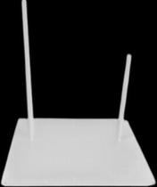 Base 2 Pinos Para Manequim R.105 Cor Do Produto Epoxi:Branco