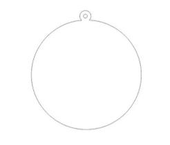 Base 6,5cm Acrílico Brinco Chaveiro 1 Furo Externo 20 Pcs