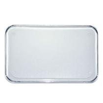 Base Acrílica 10x15 Retangular Transparente Fosco Com Borda Artesanato Biscuit - 100 peças