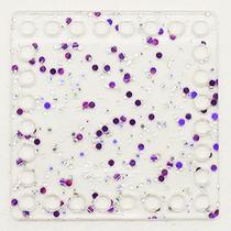 Base Acrílica Quadrada Decorada para Crochê - 10cm