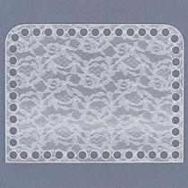 Base Acrílica Retangular Decorada para Crochê - 18x14cm Base Acrílica Retangular Decorada para Crochê - 18x14cm