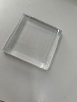 Base Acrilico Cristal 5mm 5x5cm Chanfradas 10pçs