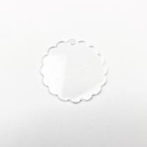 Base Acrílico Tag Redonda 5cm Escalope 1 para Chaveiro