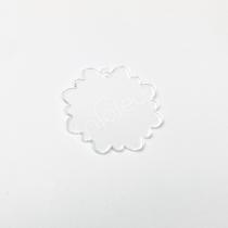 Base Acrílico Tag Redonda 5cm Escalope 3 para Chaveiro