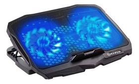 Base Ajustável para Notebook com 2 Cooler LED Iluminado Azul até 17 - Hoopson BPN-005