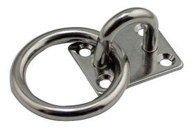 Base Alça Passa Cabo E Anel 5 Mm Em Aço Inox Convés Toldo Base Alça Passa Cabo E Anel 5 Mm Em Aço Inox Convés Toldo