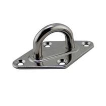 Base Alça Passa Cabo E Anel 6 Mm Em Aço Inox Convés Toldo Base Alça Passa Cabo E Anel 6 Mm Em Aço Inox Convés Toldo