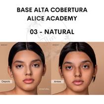 Base Alice Academy Alta Cobertura Efeito Matte Original - Tom 03
