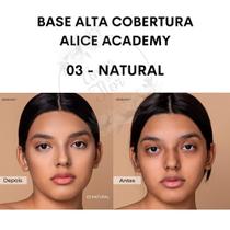 Base Alice Academy Alta Cobertura Efeito Matte Original - Tom 03