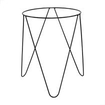 Base Aramada Redonda em Aço Preto 46cm Suporte para Mesa, Vaso ou Decoração Industrial Base Aramada Redonda em Aço Preto 46cm Suporte para Mesa, Vaso ou Decoração Industrial