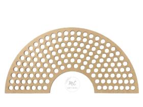 Base Arco Iris Crochê/Fio de Malha - 24x13cm