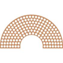 Base Arco Iris Mdf Crochê Fio De Malha 22cm - 10un