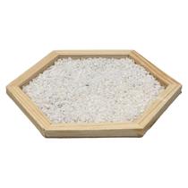 Base Bandeja Jardim Zen Hexagonal De Madeira Pinus Cru 19x17 Base Bandeja Jardim Zen Hexagonal De Madeira Pinus Cru 19x17