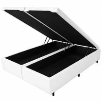 Base Baú Bipartida Kwid Casal em Linhão 41x138x188cm Dream House Cor Branco Base Baú Bipartida Kwid Casal em Linhão 41x138x188cm Dream House Cor Branco