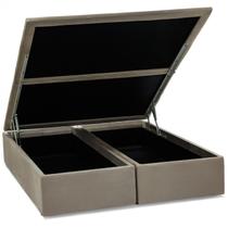 Base Baú Camurça Super King 193x203x39cm Ortobom Bege Base Baú Camurça Super King 193x203x39cm Ortobom Bege